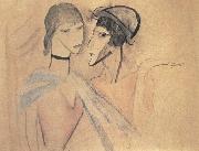 Marie Laurencin Younger boy and girl oil painting artist